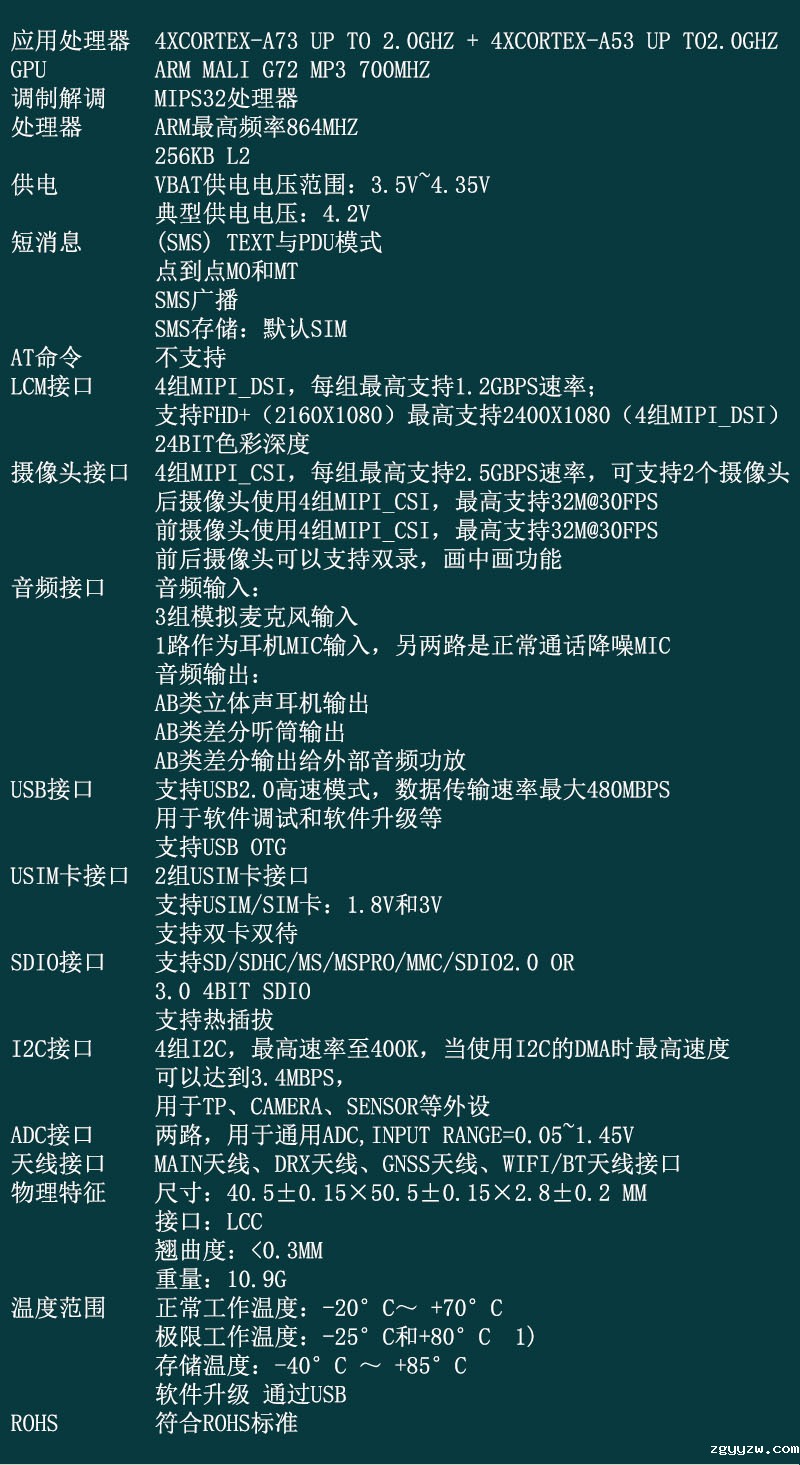 MT6771主板参数 MT6771主板参数